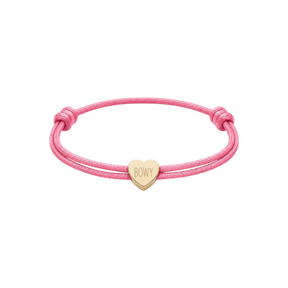 Mini heart text bracelet