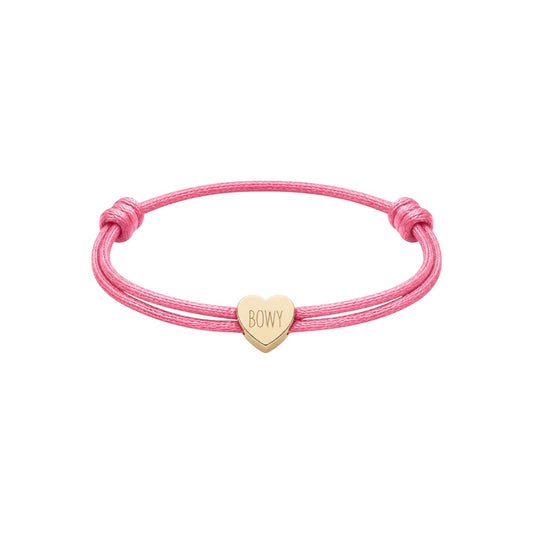 Mini heart text bracelet