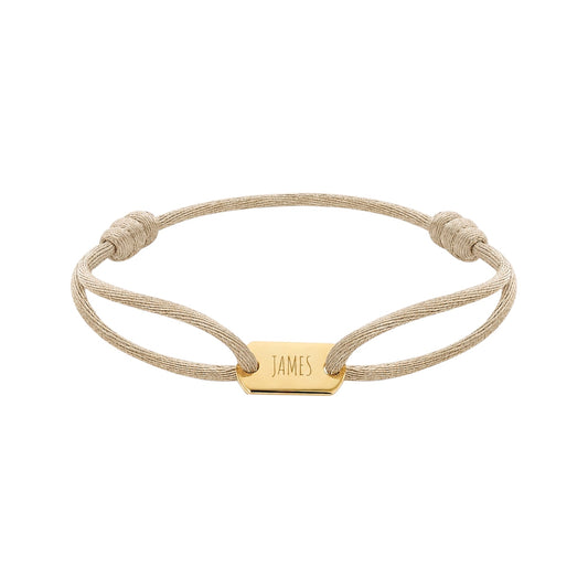 Mini tag text bracelet