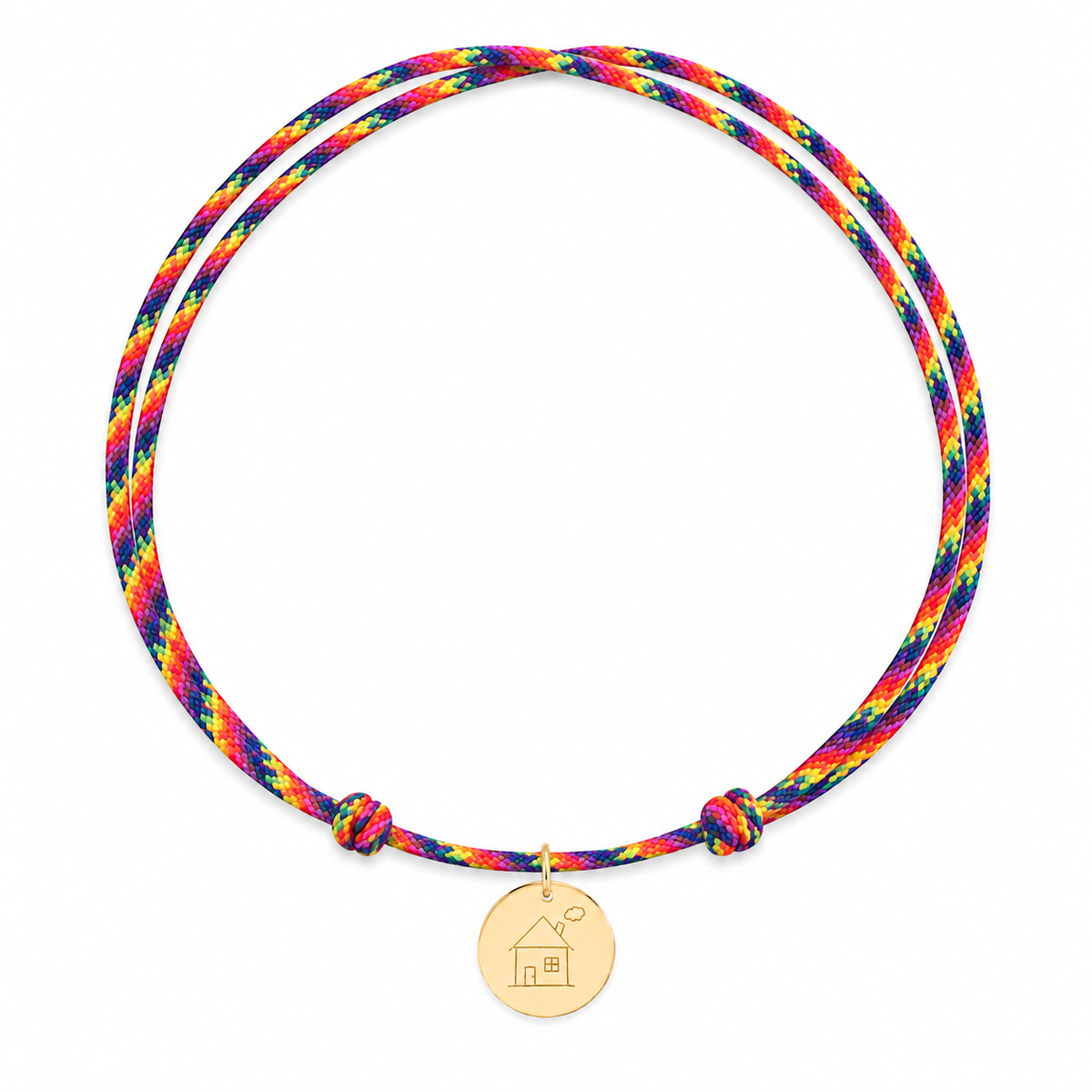 Coin signature cord necklace