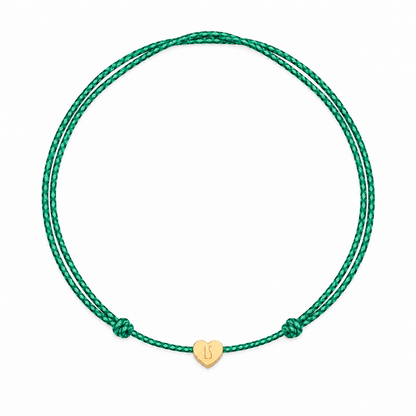 Mini heart text cord necklace