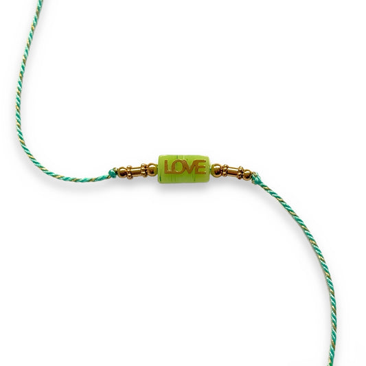 GREEN LOVE CUBE BRACELET