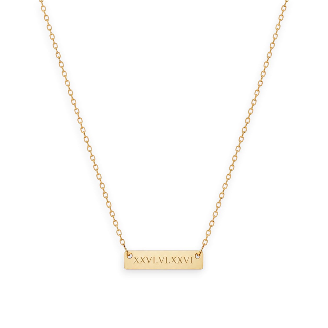 Mini bar text necklace