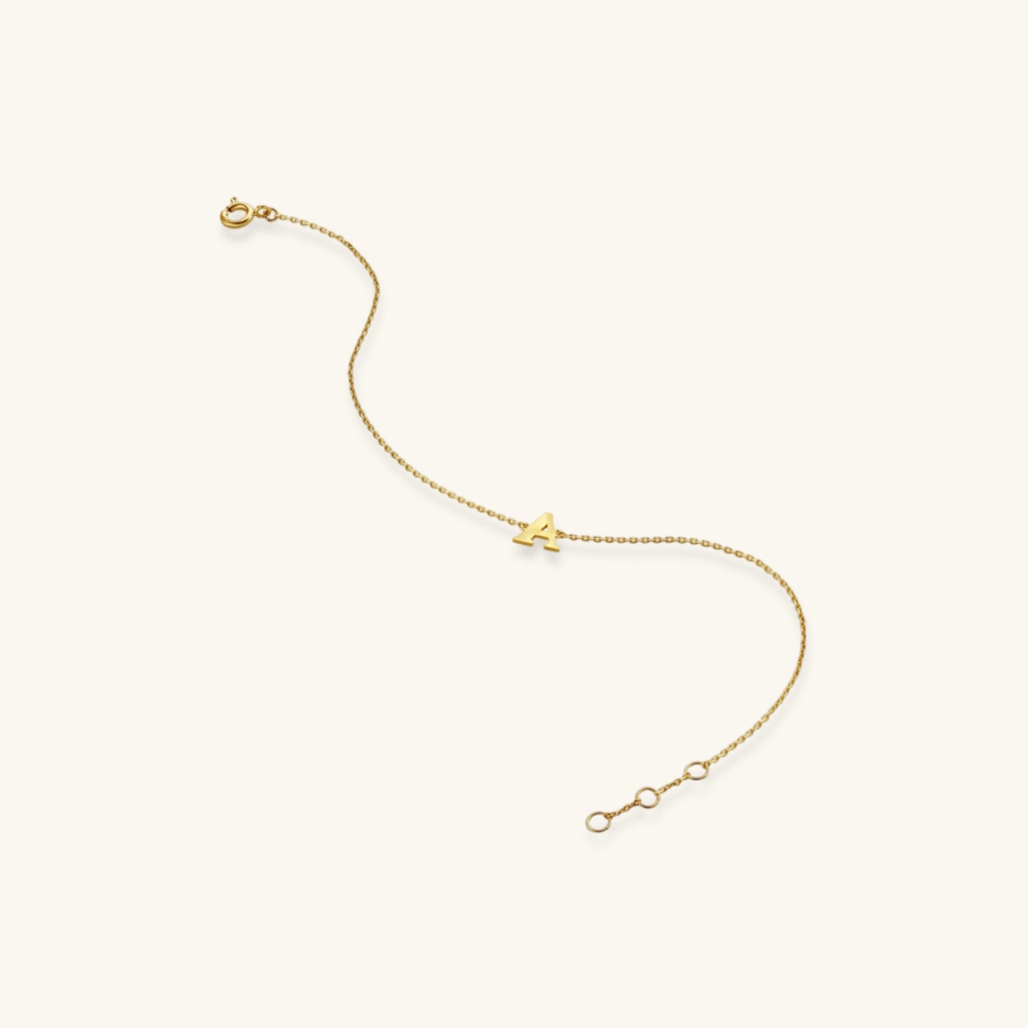 14KT LETTER CHAIN ARMBAND